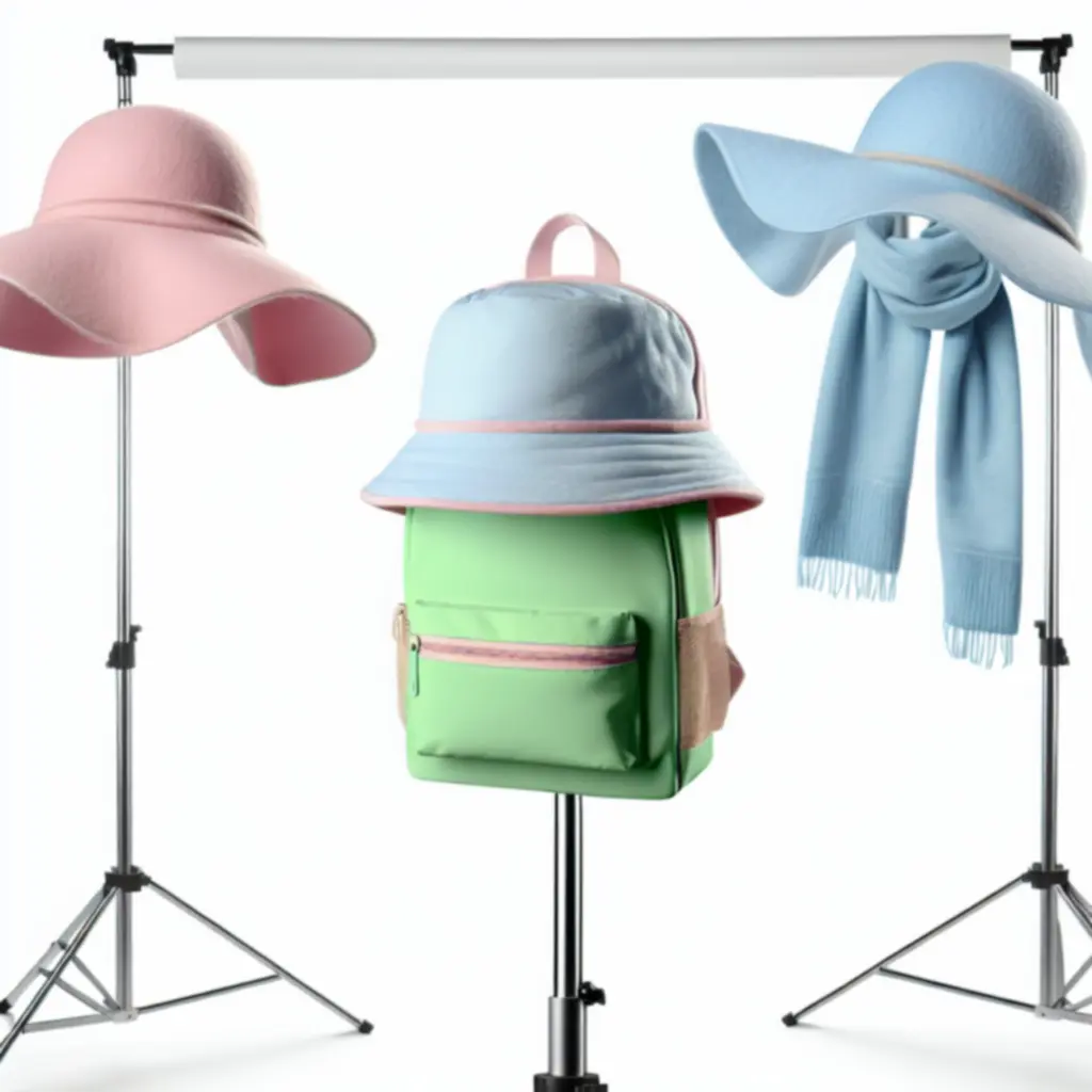 Close-up view of colourful children’s accessories showing textures and stitching